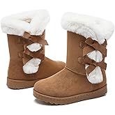 Iarus womens winter boots Mid-calf snow booties warm fur linning comfortable furry boots for womens