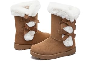 Iarus womens winter boots Mid-calf snow booties warm fur linning comfortable furry boots for womens