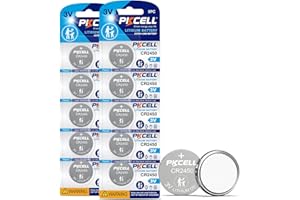 PKCELL 10 Pack CR2450 Battery CR 2450 3V Lithium Battery, Long Lasting Power, Mercury-Free