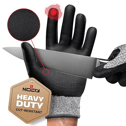 NoCry Professional Cut Resistant Work Gloves for Men and Women with Firm  Grip and Waterproof Palms — Cut Resistant Gloves with Touchscreen Tips