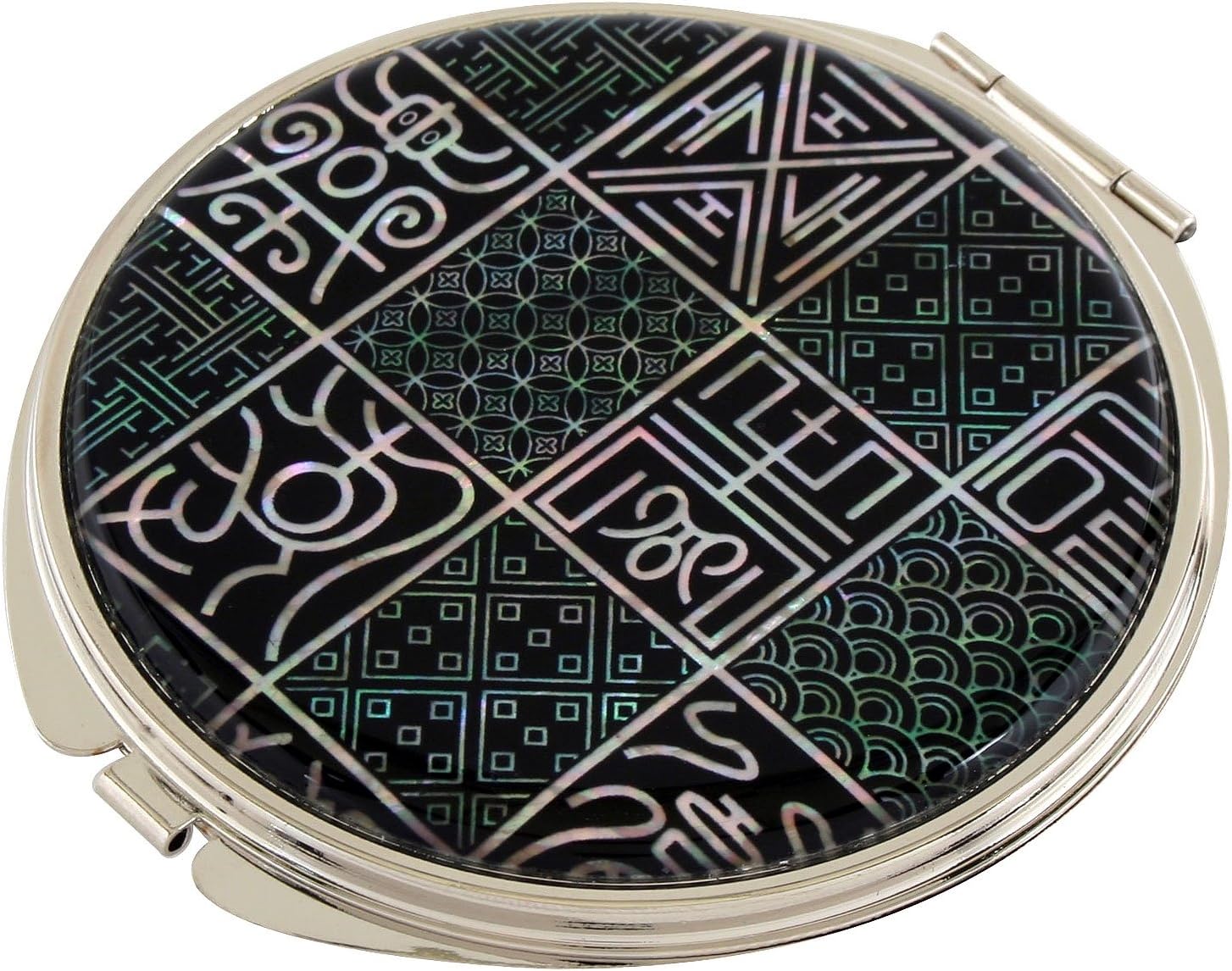 Mutter der Perle Korea Traditionelles Design (4) Double Kompakte Lupe