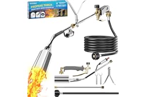 BEBOBLY Propane Torch Weed Burner, High Output with QCC 12 FT Hose, Weed Torch 340,000 BTU Fire Weeder, Heavy Duty Blow Torch FireThrower Gun with Self Igniter for Weeding BBQ Asphalt Snow Melting