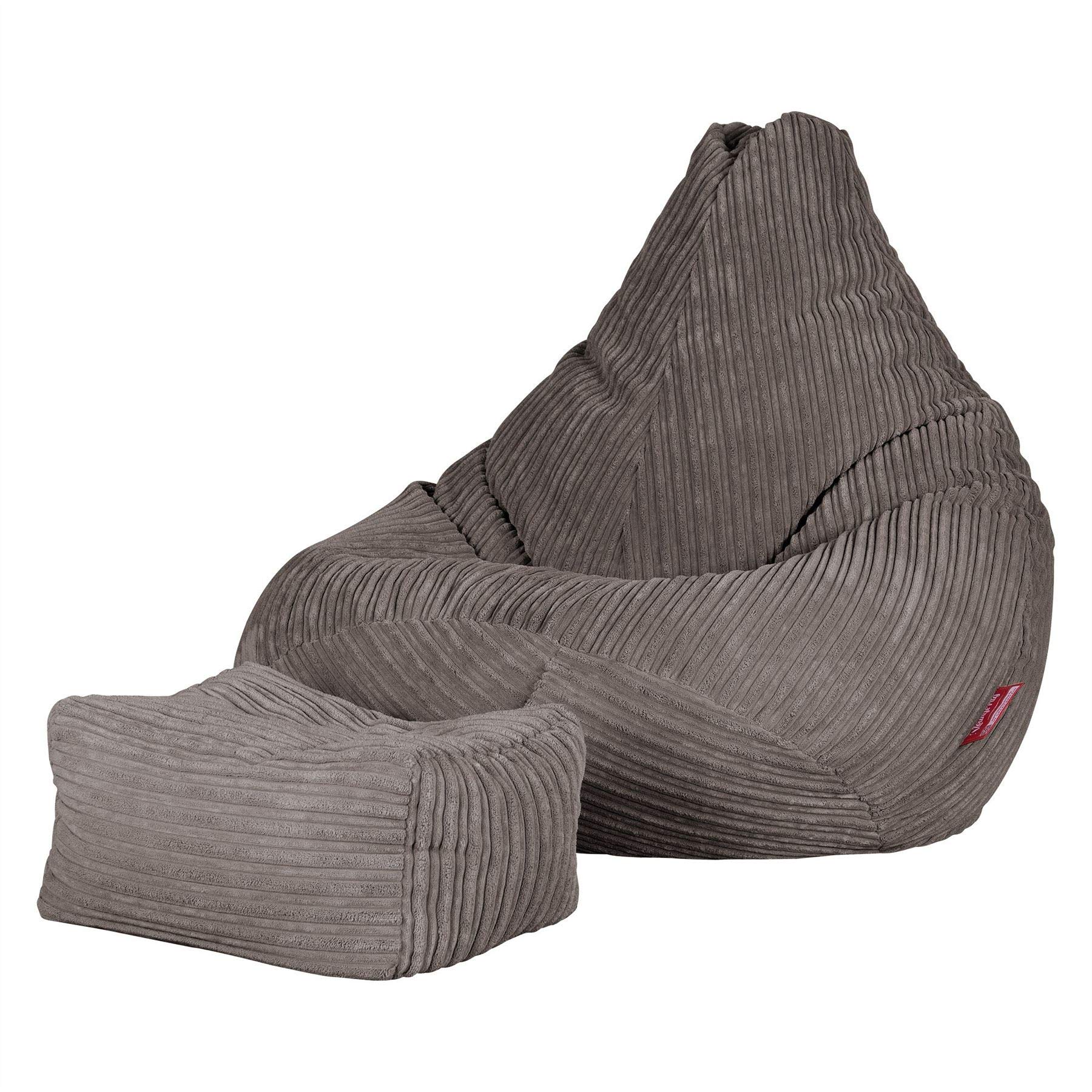 Lounge Pug Cord Bean Bag Chairs Highback Gaming Chair