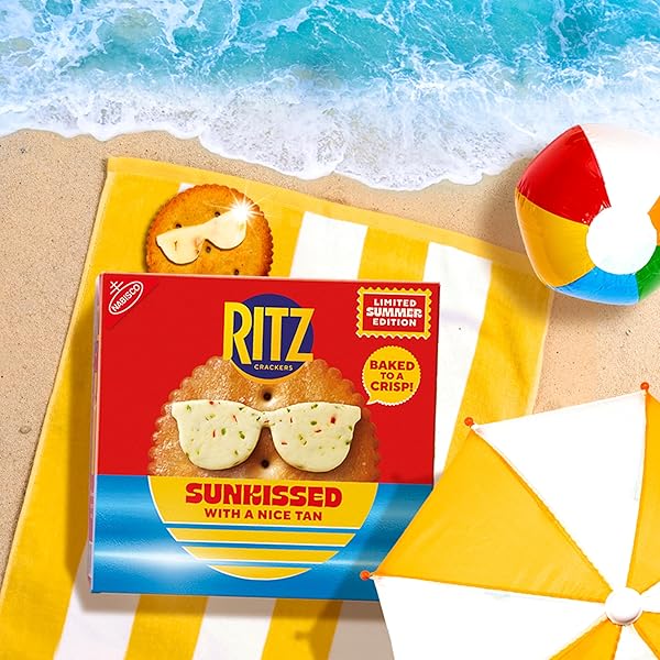 RITZ SUNKISSED CRACKERS, SNACKS FOR KIDS AND ADULTS, LUNCH SNACKS, LIMITED EDITION, 13.7 OZ