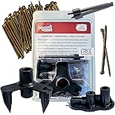 SQUEEEK NO MORE Squeaky Floor Repair Kit for Hardwood, Carpet, Vinyl & Linoleum – Complete Floor Squeak Repair Kit Includes Joist Finder Drill Bits, Tripod Fixture and 50 Counter-snap Screws