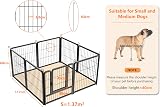 HOMIDEC Dog Pen 8 Panel Playpen with Door 60cm High Indoor Outdoor view 5