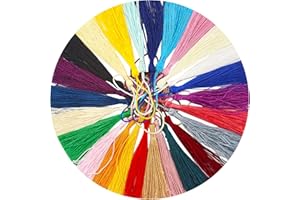 TORMEN 25 Pcs Bookmark Tassels, 5 inch Handmade Silky Soft Tassels with Cord Loops for Keychain Jewelry Making, Graduation, Sewing, DIY Craft (Color Mixing)