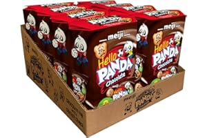 Meiji Cookies, Chocolate Crème Filled - 6 oz, Pack of 8, 64 Bags Total - Bite Sized Cookies with Fun Panda Sports