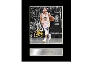 iconic pics Stephen Curry Print Signed Mounted Photo Display Printed Autograph