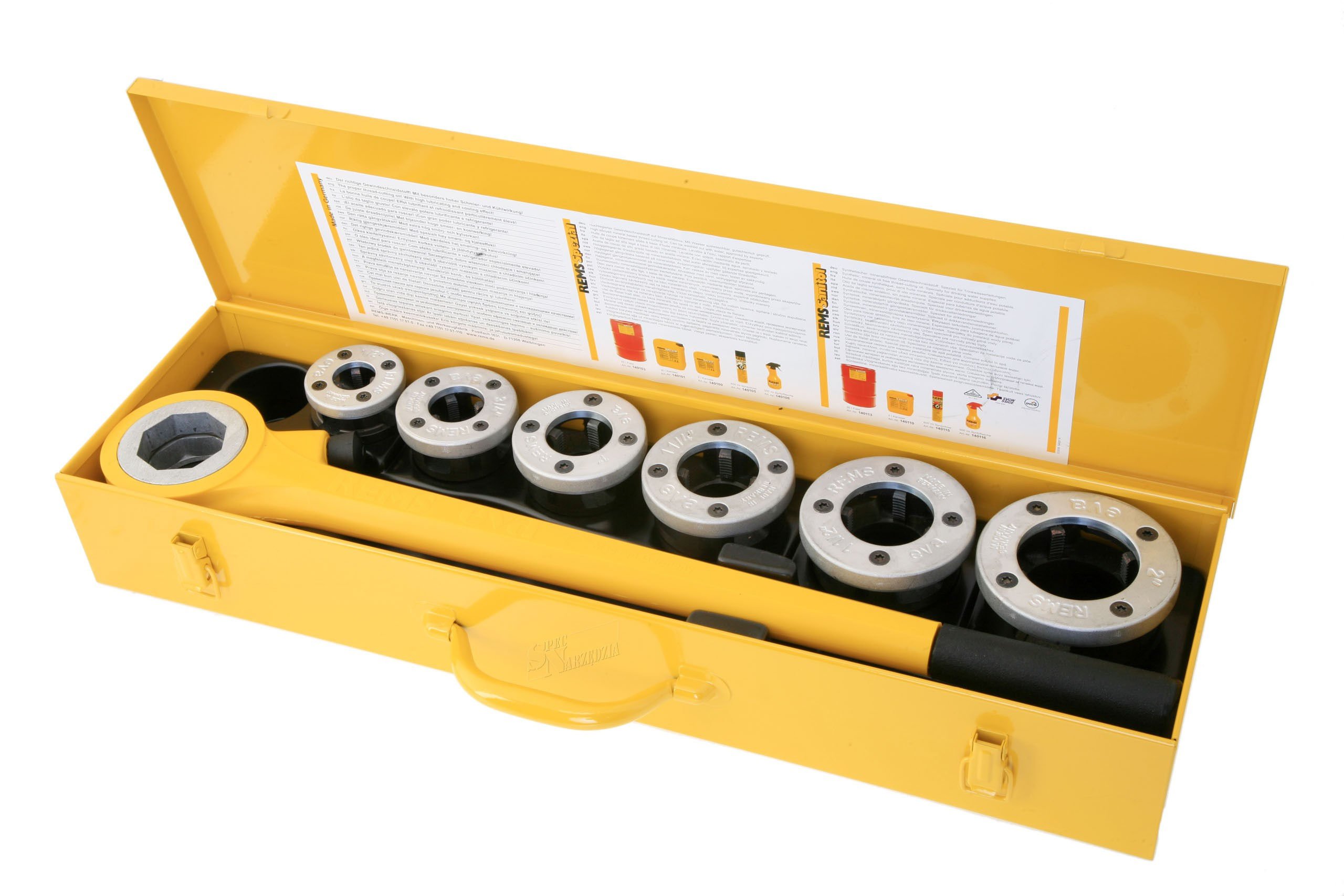 Rems Electric Hand Cutting Blade EVA Set 1/2 Inch - 2 Inch in Sheet Steel Box