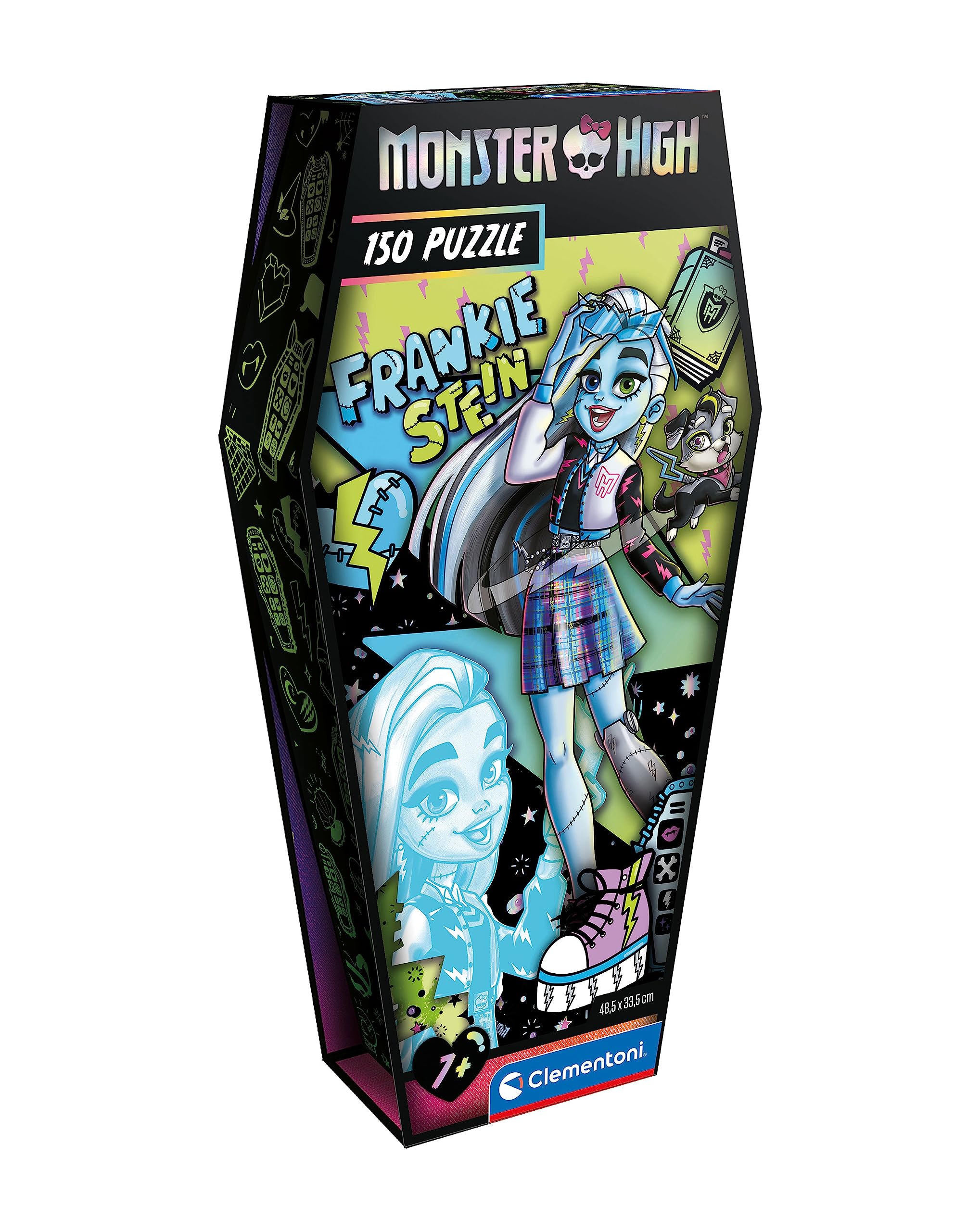 Clementoni - 28185 - Puzzle Monster High Frankie Stein - 150 Pieces, Jigsaw Puzzle For Kids Age 7, Puzzle Cartoon, Made In Italy