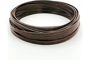 Laphivieh 130ft Wicker Repair Supplies, Mottled Dark Brown, Wicker Repair Kit, Plastic Rattan Material for Patio Chair Repair Flat Wicker Furniture Repair Replacement