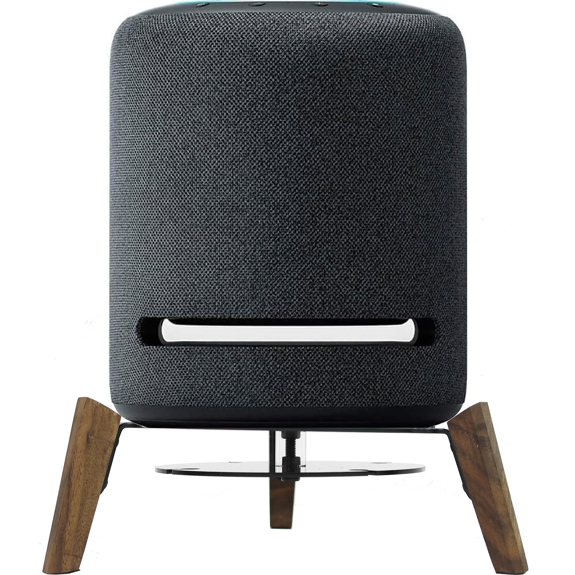 Wooden Stand for Echo Studio and Homepod 2nd/1st Gen Smart Speaker, Stable Desktop Mount for Better Sound and Home Decoration (Walnut Wooden Legs)