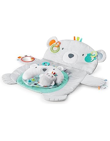 Bright Starts Tummy Time Prop & Play Activity Mat - Polar Bear, Ages Newborn +