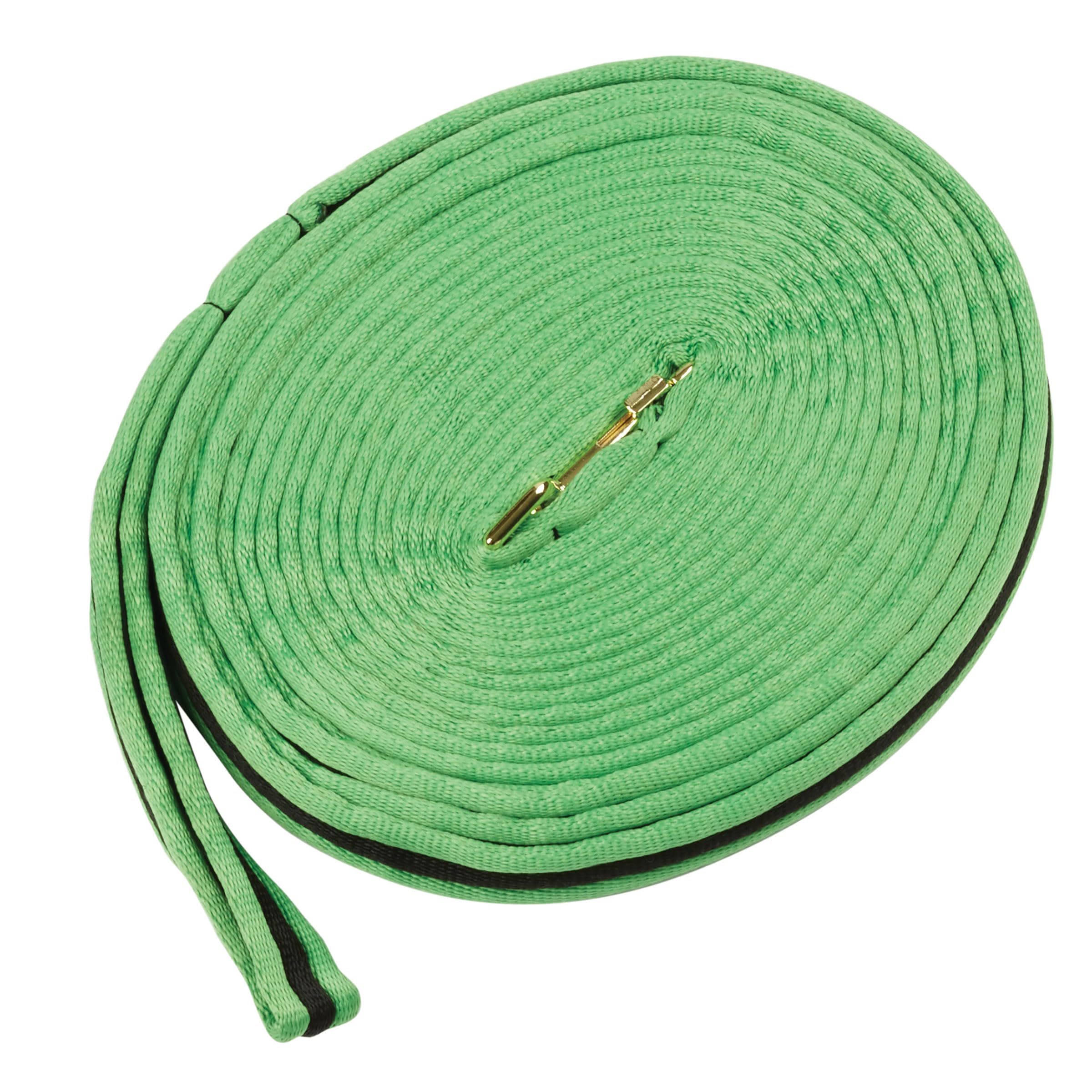 Kincade Brights Two Tone Padded Lunging Rein, Lime/Black, 8m