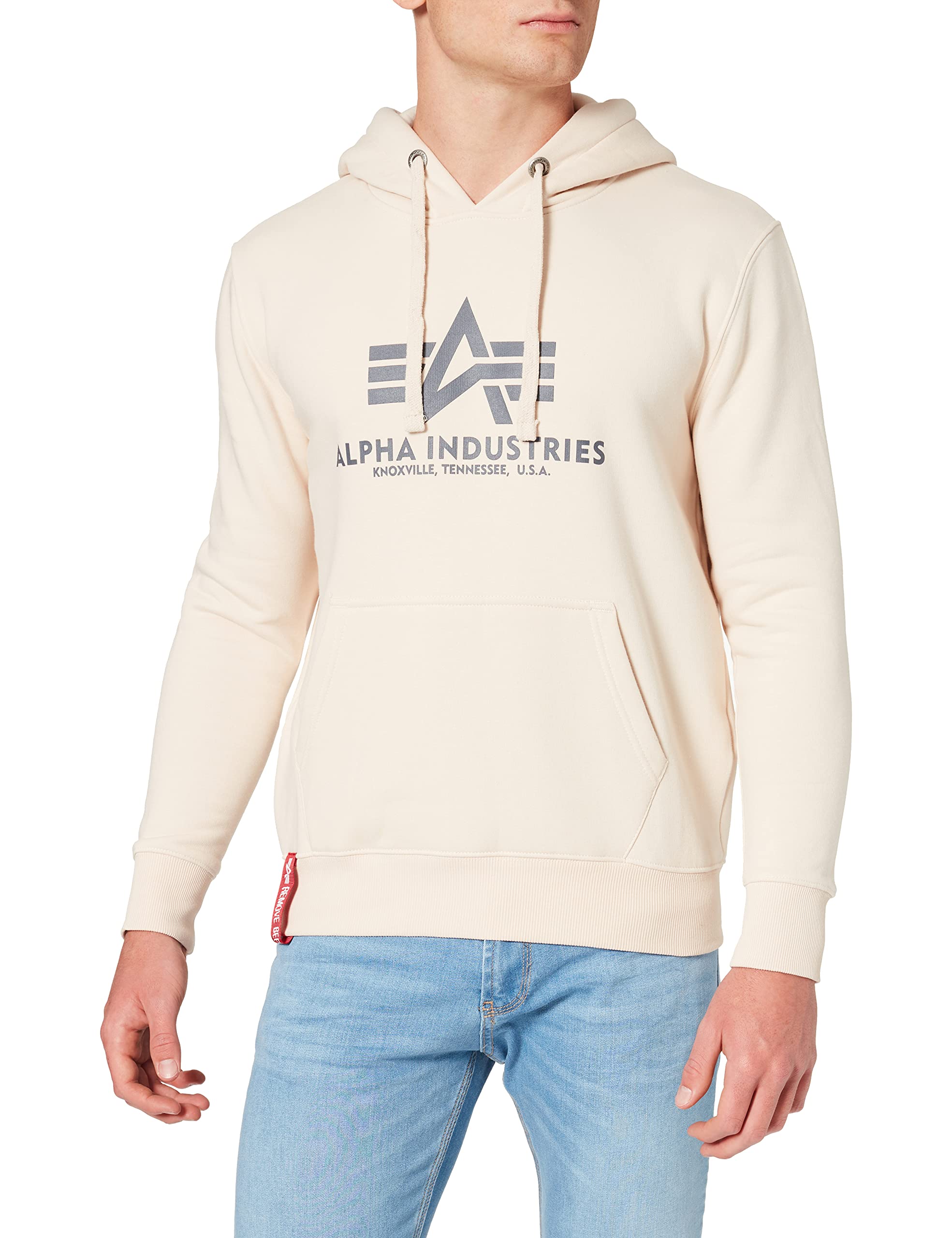 Alpha Industries Basic Hoody Hooded Sweat for Men White