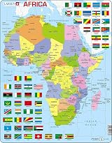 Larsen K13 Africa Political Map Jigsaw Puzzle 70 Piece Tray Frame English view 9