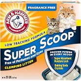 Arm &amp; Hammer Super Scoop Litter, Unscented, 20 Lbs