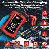 HTRC 16A Car Battery Charger 6V/12V/24V with 10-Stage LCD & Pulse Repair view 6