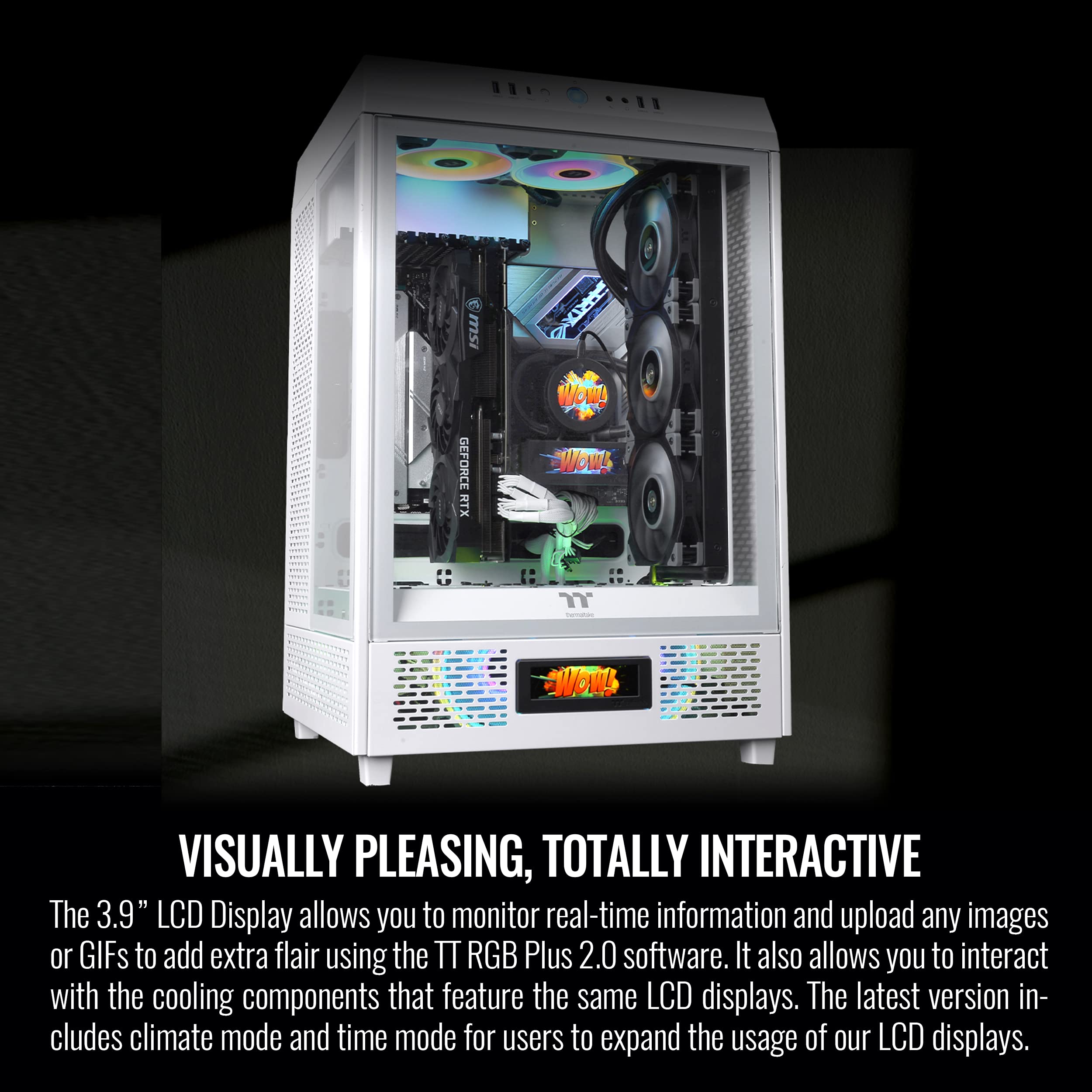 Thermaltake Tower 500 Snow Edition Vertical Mid-Tower Computer Chassis Supports E-ATX CA-1X1-00M6WN-00