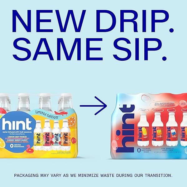HINT FRUIT-INFUSED BOTTLED WATER, STAR SPANGLED VARIETY PACK – SUGAR FREE FLAVORED WATER WITH ZERO CALORIES, NATURAL FRUIT ESSENCES, AND NO ARTIFICIAL SWEETENERS – 16 FL OZ (PACK OF 12)