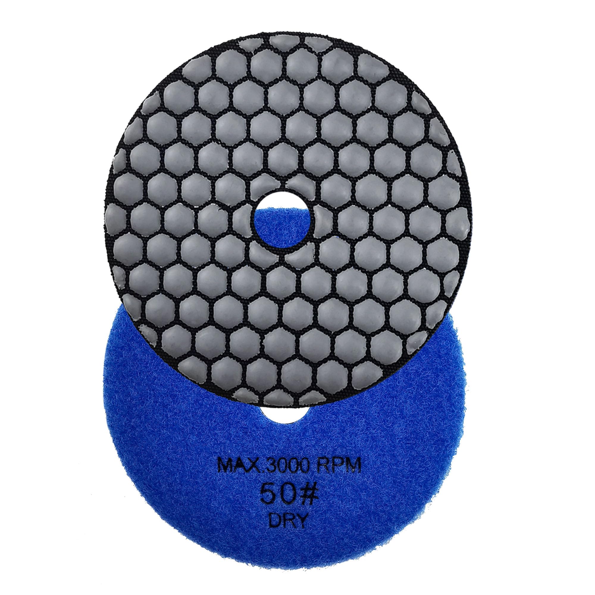 NBB Diamond Polishing Pads 4" 100mm Diamond Sanding Renovation Disc for Dry Polishing Granite Marble Stone Granite Ceramic with Nylon Backing Good Finish (1, 50# Dry)