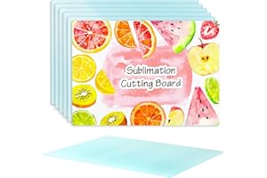 HYHOSHI 6Pack 11"x15" Sublimation Glass Cutting Board Blanks, Textured Tempered Glass Chopping Boards for Kitchen, Anti Slip Cutting Boards Heat Resistant Glass Plate for Kitchen DIY Heat Press Machine