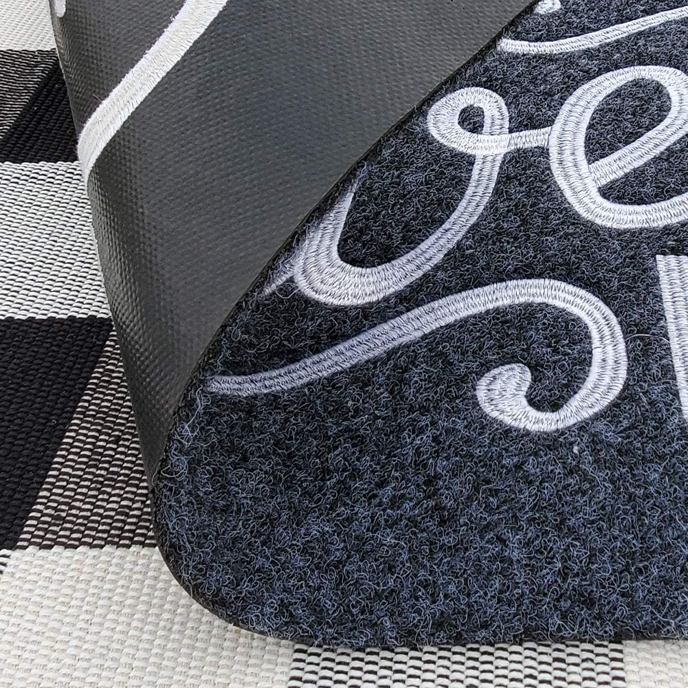 AAZZKANG Home Sweet Home Door Mat with Non Slip Rubber Backing Outdoor Indoor Welcome Mat Ultra Absorb Mud Easy Clean Front Door Entrance Doormat Grey - Image 5