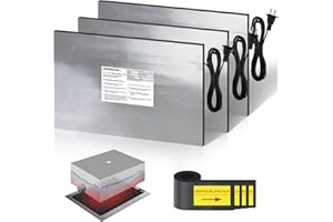 JIANBENKJ RV Holding Tank Heater Pad,3PCS 12"x18" 120V RV Tank Heater Pad with Automatic Thermostat for Camper,Trailer,Motorhome,Marine,Use with Up to 50 Gals Fresh/Grey Water/Black Water