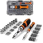 IRONCUBE Ratcheting Screwdriver Set: 56-Piece Magnetic Multi Bits Tool Kit with Case