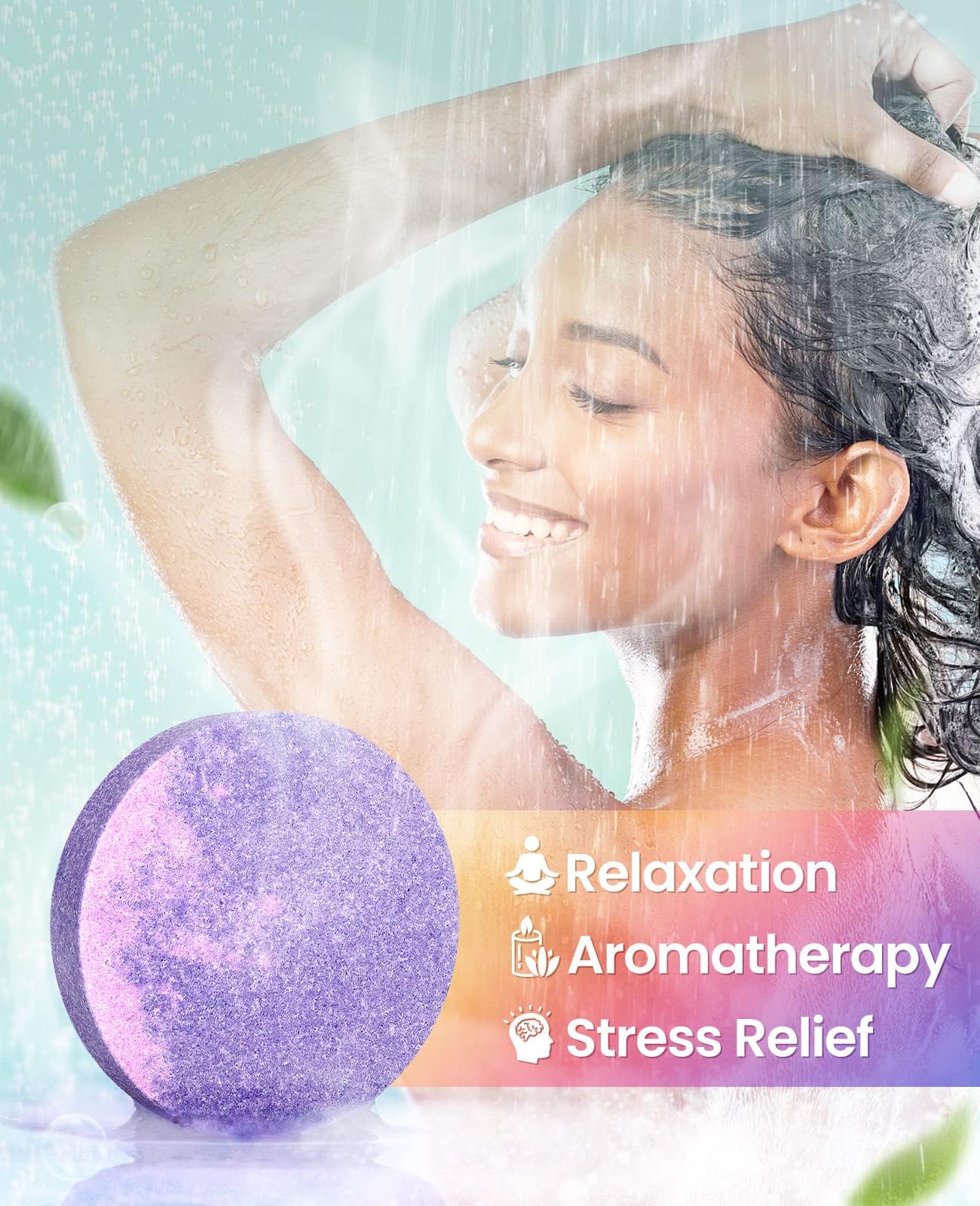 POPCHOSE Shower Steamers Aromatherapy, Stocking Stuffers for Women, Christmas Gifts for Teens and Women, Self Care & Home Spa Gifts for Mom, Men, Dad, and Teens, 8 Scented with Gift Packaging