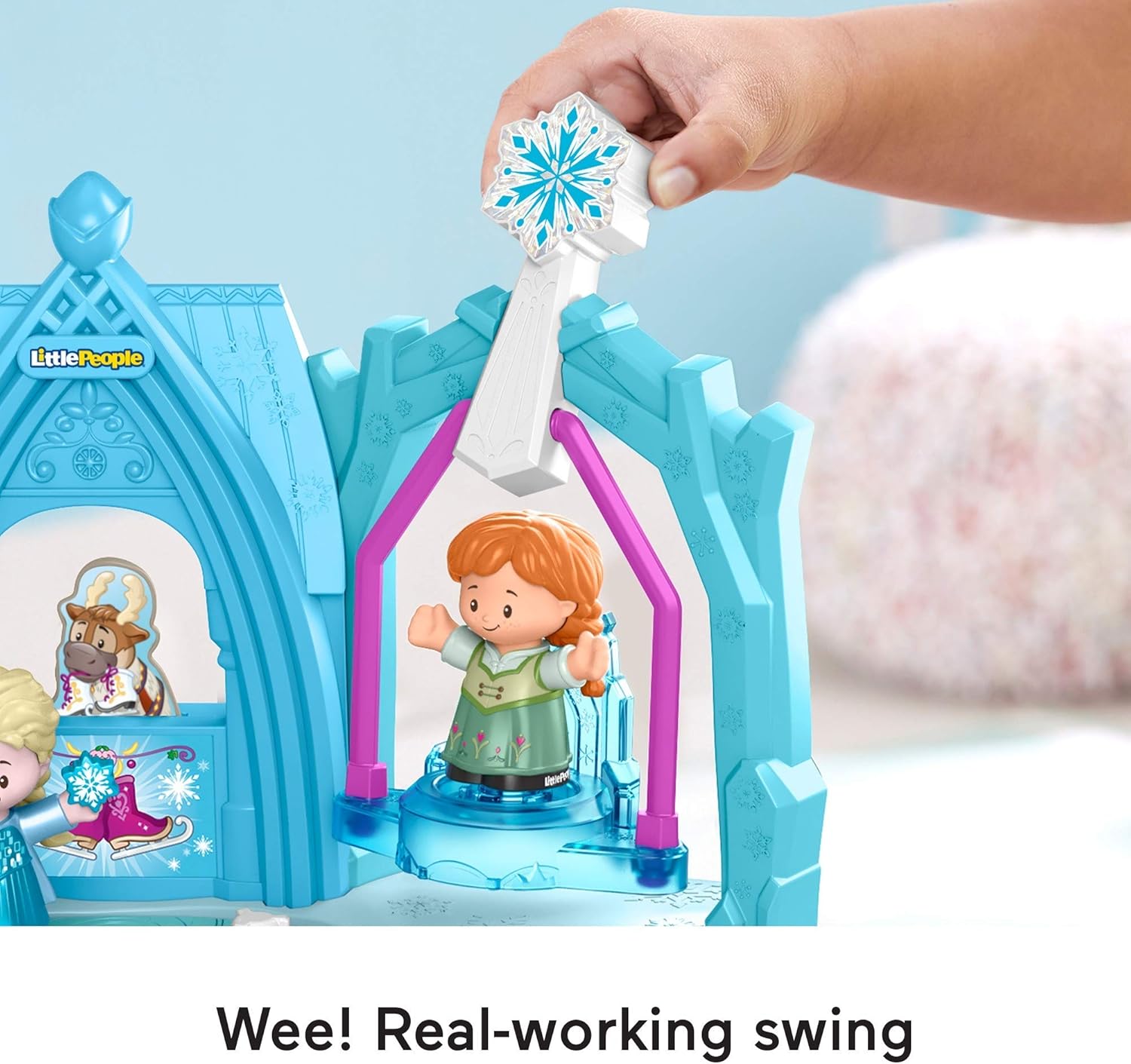 Fisher-Price Disney Frozen Arendelle Winter Wonderland by Little People, ice skating playset with Anna and Elsa figures for toddlers and preschool kids: Toys & Games