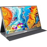 MNN 15.6" FHD 60Hz Portable Monitor USB-C HDMI IPS HDR Gaming Laptop | 15.6" FHD IPS HDR, USB-C one-cable, PC/Mac/Phone/Switch, Smart Case,Laptop , low blue, work&amp;game