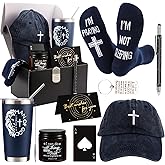 Kolewo4ever 9 Pcs Christian Gifts for Men Inspirational Gift Set for Father Spiritual Religious Catholic Gifts Box for Male Friends Co-workers (Style-7)