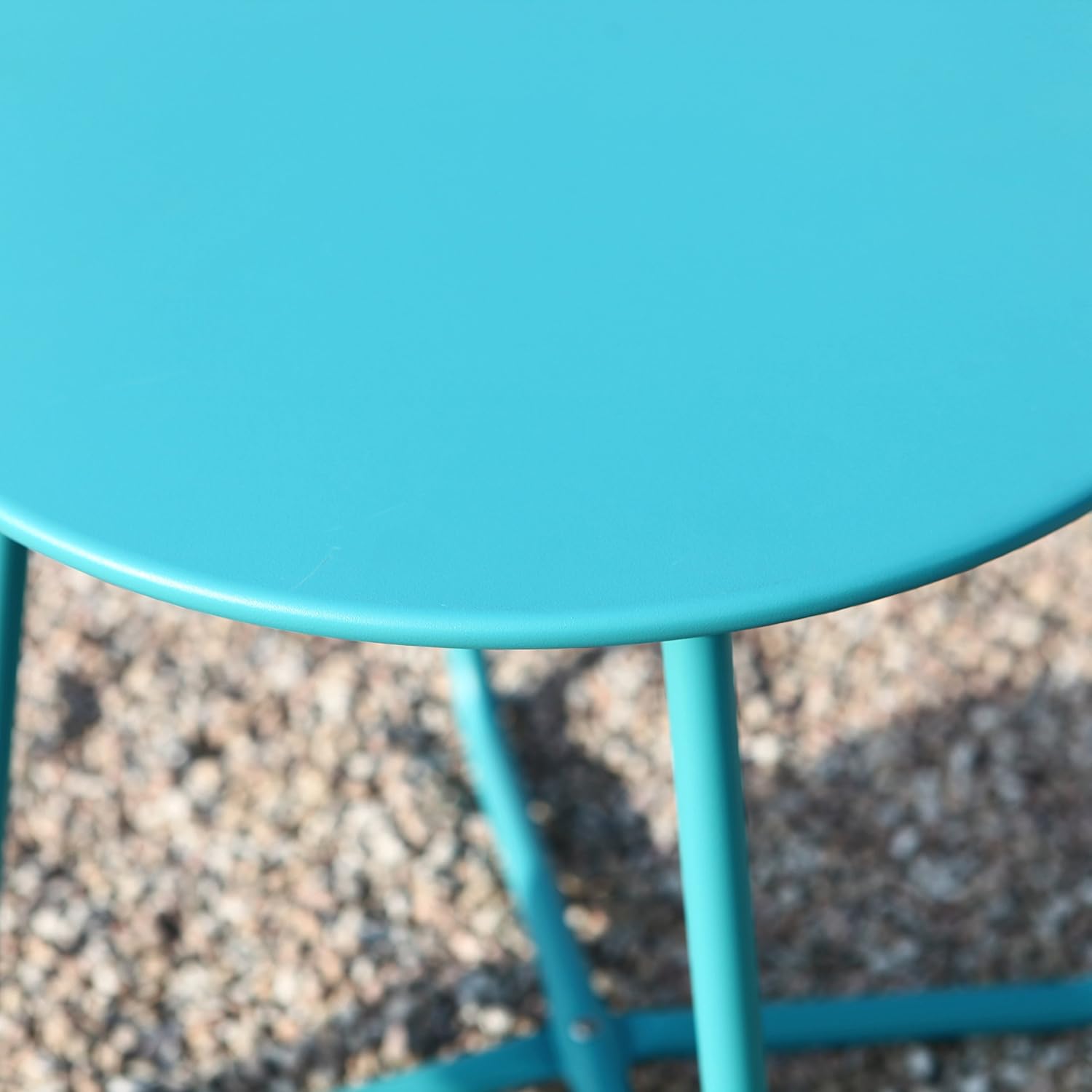 Black Grand Patio Steel Patio Coffee Table Weather Resistant Outdoor Side Table Small Round End Tables Side Tables