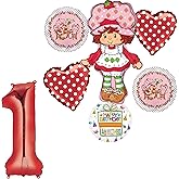 Anagram 1st Birthday Party Supplies Strawberry Girl Shortcake Jumbo Shape Balloon Bouquet Decorations