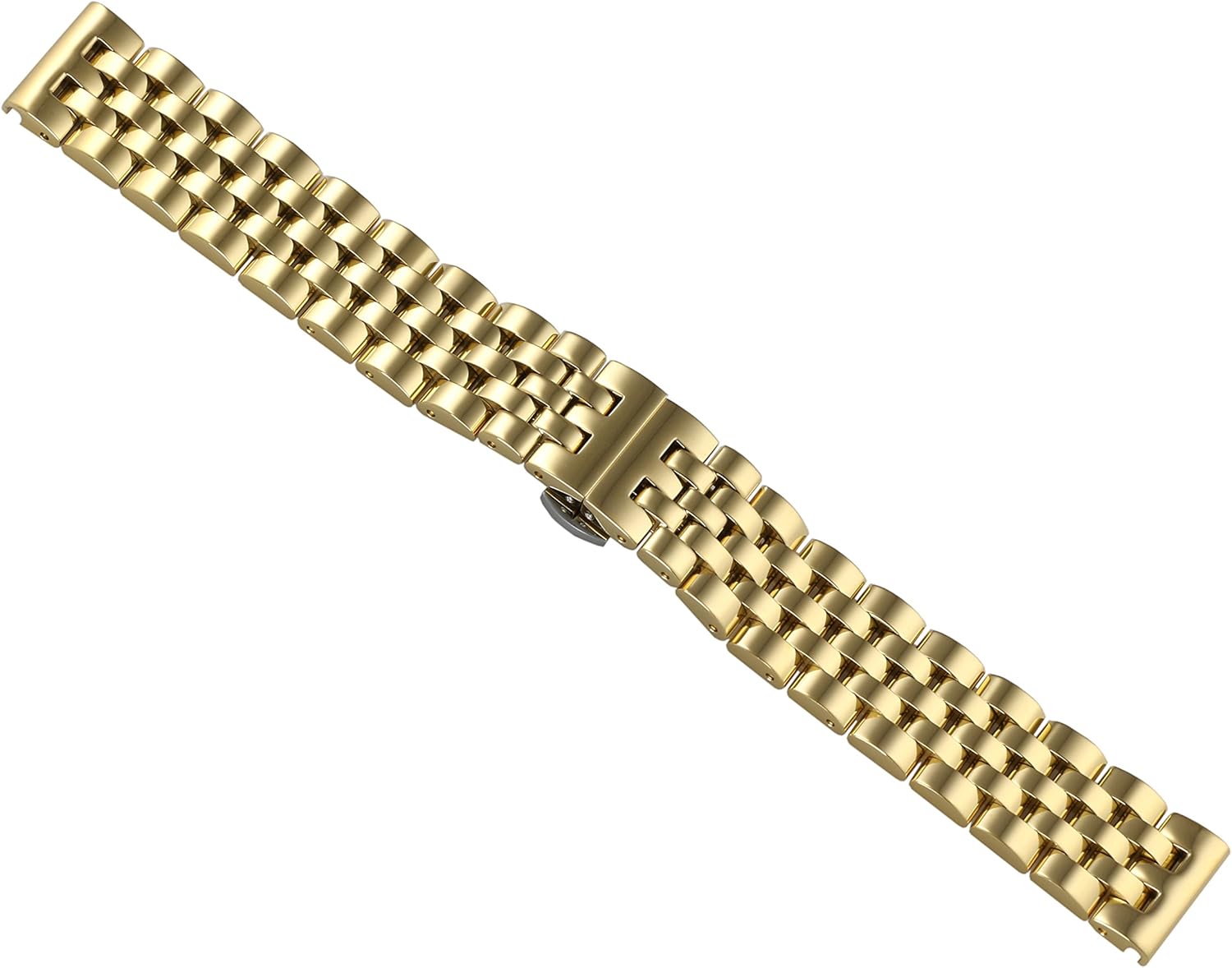 18mm Jubilee Style Luxury All Matte Gold Watch Bands Straps