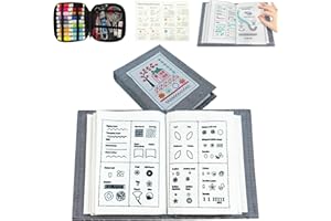Embroidery Stitch Book Kit, Sew Anywhere with Instructional Tutorial 106 Pattern All-in-One Embroidery Stitch Book & Sewing K