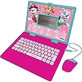 Lexibook, Paw Patrol, Educational and Bilingual Laptop in English/Spanish, Toy for Children with 124 Activities to Learn, Play Games and Music, Pink, JC598PAGi2