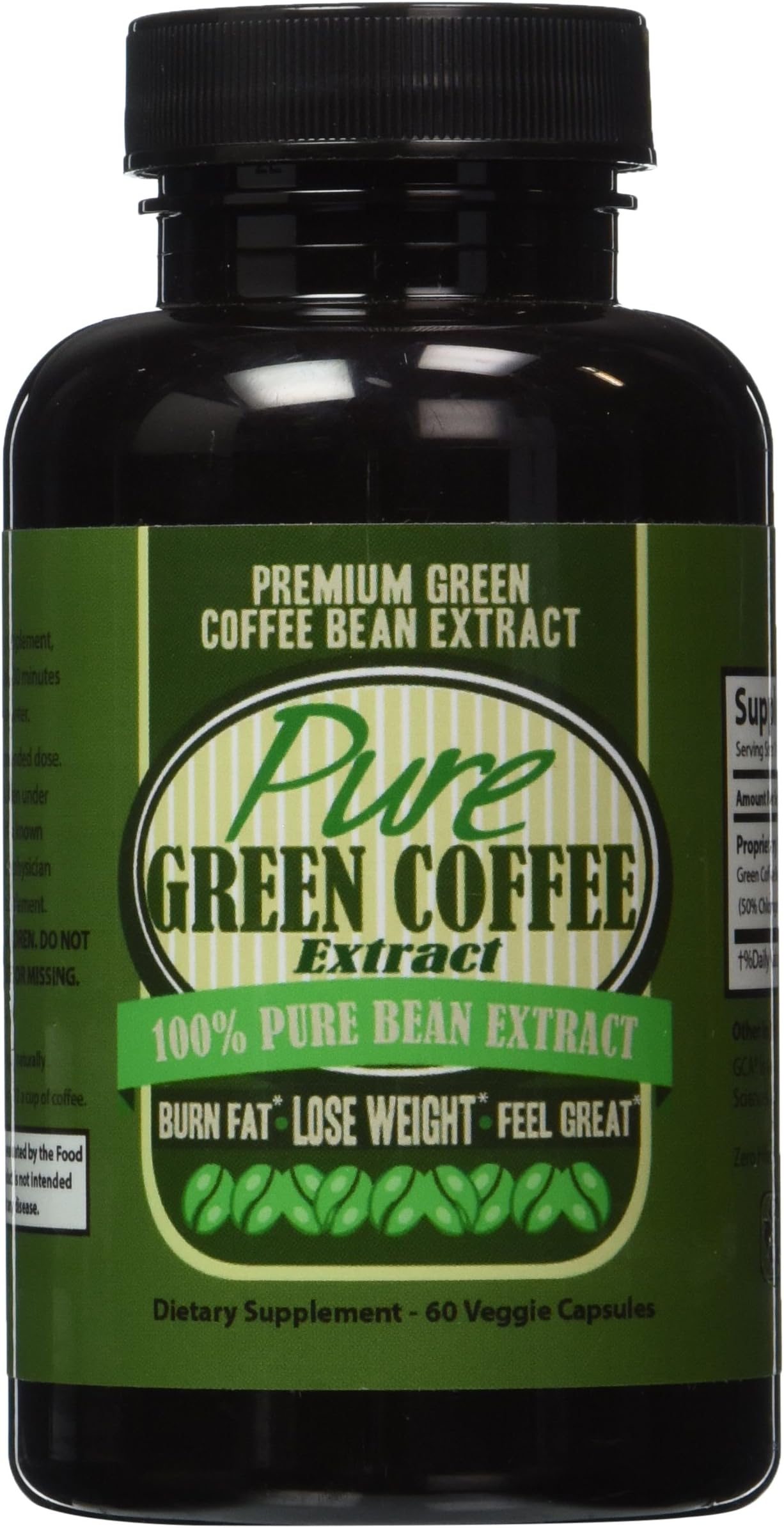 Pure Green Coffee Extract The Weight-Loss Effects Of The Purest Extract From Green Coffee Beans 800mg. (1 Month Supply 60 Capsules)