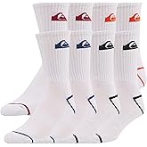 Quiksilver Mens Socks 8 Pairs Crew Socks for Men Premium Athletic Shoe Size 8-12
