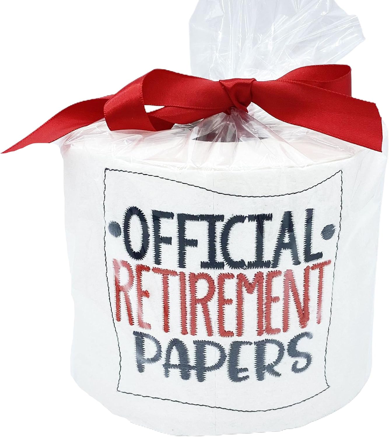 Mixed Media - Special Occasion Embroidered Toilet Paper (Official Retirement Papers)