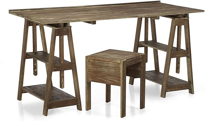 Alinea Vito Bureau D Architecte En Pin Massif Marron 150 0x75 0x68 0 Amazon Fr Cuisine Maison