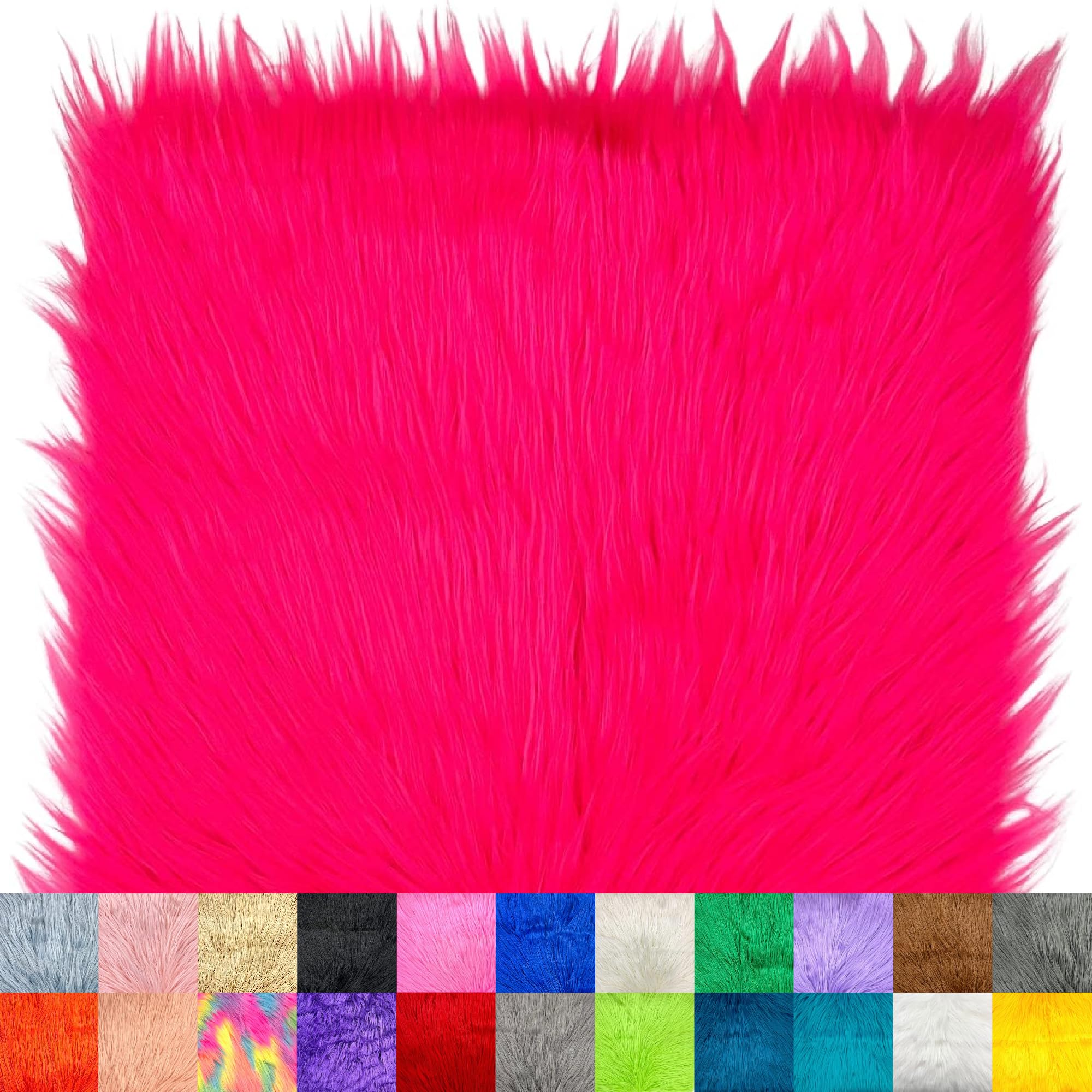 Ice Fabrics Faux Fur Fabric Squares - 14x14 Inches