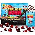 Final Boss Sour Candy, Extremely Super Sour Gummy Candy, Natural Chewy Cranberry Gummies Made with Dried Fruit, Free of Artificial Colors, Low Calorie Healthy Snack for Kids & Adults, 1.06oz, 10 Pack (LvL 1 Sourness)