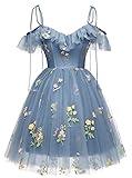 Short Homecoming Dresses Dusty Blue Spaghetti Strap