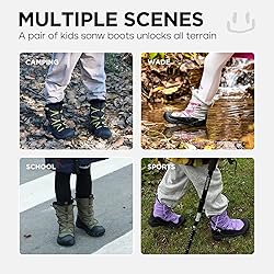 HAPPY NOCNOC Boys Girls Snow Boots Waterproof