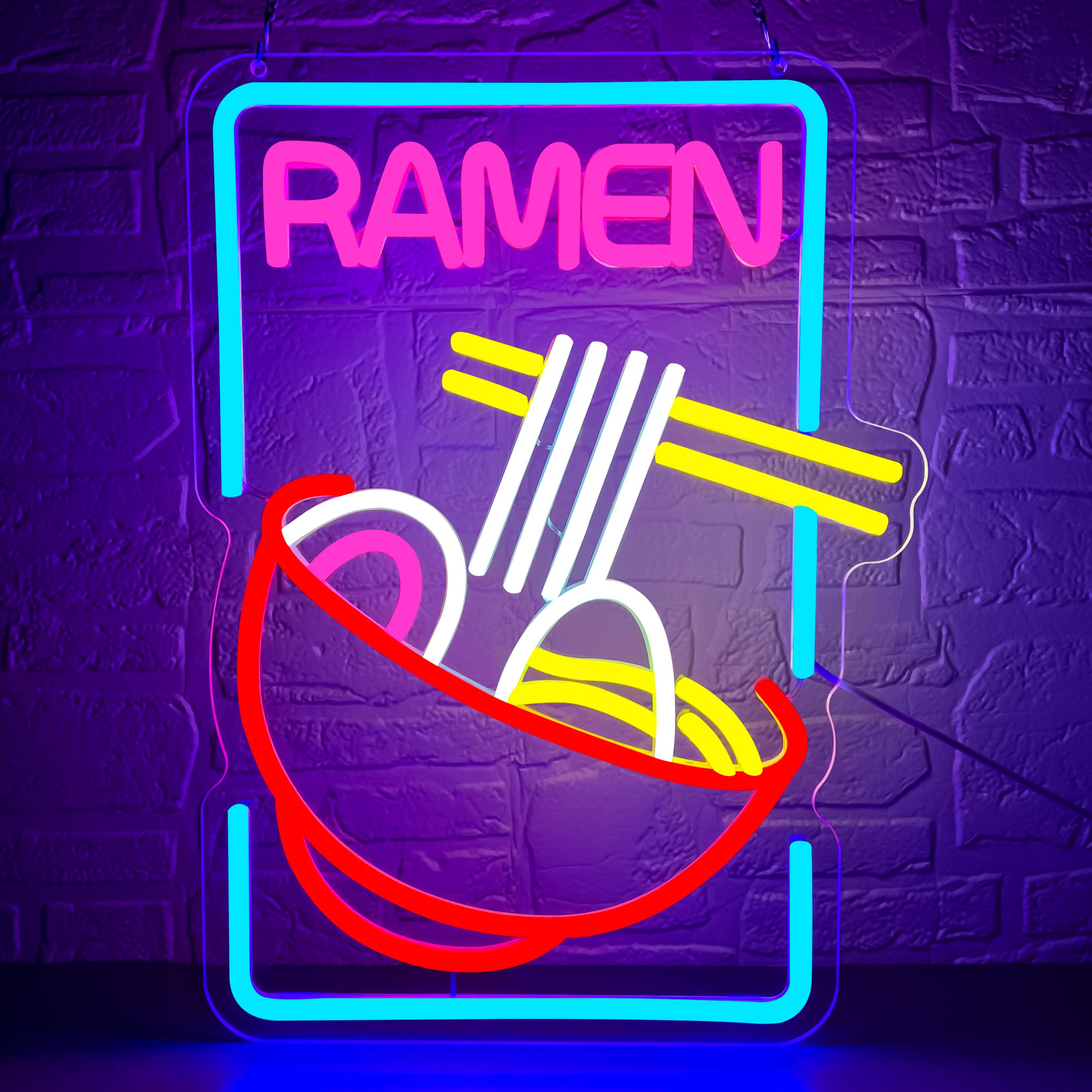 Photo 1 of Ramen Neon Sign for Wall Decor Dimmable LED Light Up Sign for Resturant Dining Hall Kitchen Home Bar Man Cave for Party Club Christmas Birthday Gifts Wall Art Size15.7 * 11.4(WZCP013)