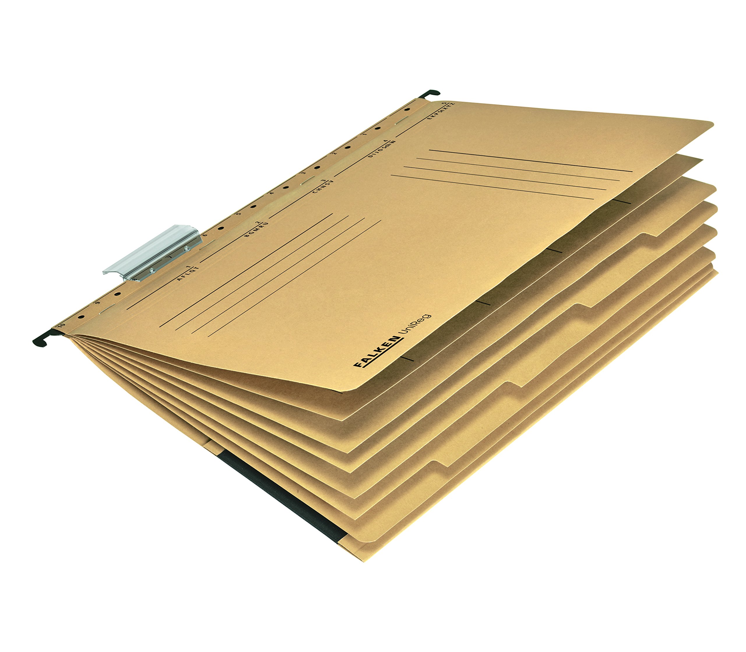 Original Falken project file and personal file UniReg. Made in Germany. Made of recycled cardboard for DIN A4 commercial stapling brown Blue Angel Personnel file Personnel file