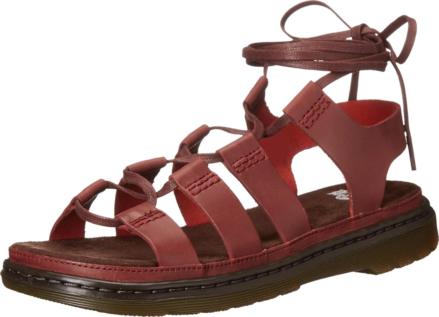 deep red sandals